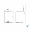Ver imagem 6 de Lixeira com Pedal Tramontina Loop Aço Inox Polido 12 Litros
