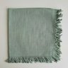 Guardanapo de Algodão Verde com Franja Coloratta Salvia 40cm - 1