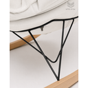 Ver imagem 2 de Poltrona de Balanço Easy Cozy Off White com Estrutura Resistente e Puff Incluso