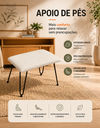 Ver imagem 7 de Poltrona de Balanço Easy Cozy Off White com Estrutura Resistente e Puff Incluso