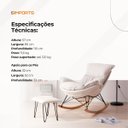 Ver imagem 7 de Poltrona de Balanço Easy Cozy Off White com Estrutura Resistente e Puff Incluso
