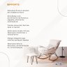 Poltrona de Balanço Easy Cozy Off White com Estrutura Resistente e Puff Incluso - 6