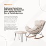 Poltrona de Balanço Easy Cozy Off White com Estrutura Resistente e Puff Incluso - 5