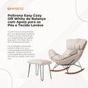 Ver imagem 5 de Poltrona de Balanço Easy Cozy Off White com Estrutura Resistente e Puff Incluso