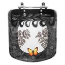 Ver imagem 1 de Assento Sanitário Decorado Quadra Preto para Bacia Deca