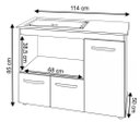 Ver imagem 4 de Balcão para Cooktop 3 Portas Armário de Cozinha Ana - Ssx Multicoisas