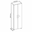 Ver mais imagens de Kit com 2 Armários Multiuso Escritório Nt4020 4 Portas e Prateleiras