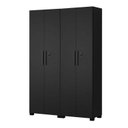 Ver imagem 2 de Kit com 2 Armários Multiuso Escritório NT4020 4 Portas e Prateleiras Preto/Tx