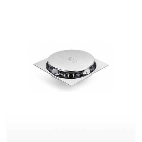 Ralo Click 10x10 Luxo Cromado Inox 304 Banheiro e Lavabo
