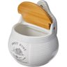 Saleiro de Parede de Cerâmica com Tampa de Bambu Sweet Home 10cm X 7,5cm X 13cm - 5