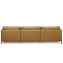 Ver imagem 5 de Sofá 5 Lugares com Chaise Direito Sala Living 360cm Amábile L06 Couro Marrom Claro - Lyam Decor