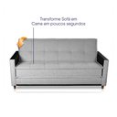 Ver mais imagens de Sofá Cama Oryon 2,12m Linho Cinza Reclinável com Baú - King House