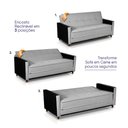 Ver imagem 6 de Sofá Cama Oryon 2,12m Linho Cinza Reclinável com Baú