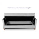 Ver imagem 5 de Sofá Cama Oryon 2,12m Linho Cinza Reclinável com Baú