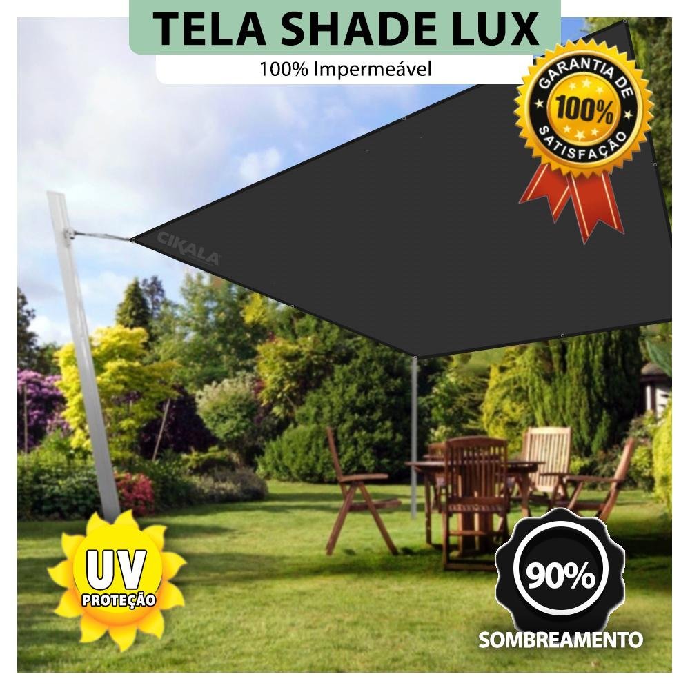 Tela Lona Preta 2x1 Metros Sombreamento Imperme vel Shade Lux Kit Tela Lona Preta 2x1 Metros Sombreamento Imperme vel Shade Lux Kit