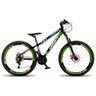 Bicicleta Freeride Aro 26 Quadro 13 com 21 Marchas Freio Mecânico Preto Verde - Dropp - 1