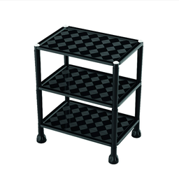 Organizador Modular 3 andares em Plástico Preto - 1 Organizador Modular 3 andares em Plástico Preto - 1