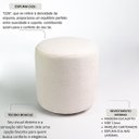 Ver imagem 5 de Kit 03 Puff Perse 36cm Redondo Decorativo Sala Quarto Tecido Bouclé