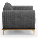Ver imagem 5 de Kit Sofá 3 Lugares 210cm com 2 Poltronas Molino Pés D'ouro D02 Linho Cinza Escuro C-416 - Lyam