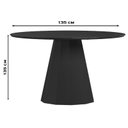 Ver imagem 2 de Mesa de Jantar 135x135 Cm Isis com Vidro Preto – New Ceval