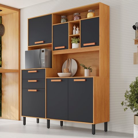 Kit Cozinha Compacta Itatiaia Napoles 6 Portas 2 Gavetas