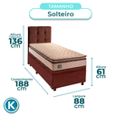 Ver imagem 3 de Cama Box Bau com Colchão Solteiro Belmont Hellen + Cabeceira Marrom