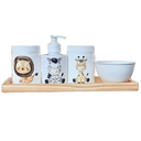 Ver imagem 3 de Kit Higiene Baby Safari 5 Pçs - com Bandeja e Tampa C/ Trava