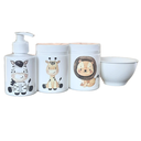 Ver imagem 4 de Kit Higiene Baby Safari 5 Pçs - com Bandeja e Tampa C/ Trava