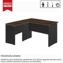 Ver imagem 2 de Mesa em L (Mesa 1,35m + Mesa Auxiliar) – C/ Gavetas – WORKSTART – MARSALA/PRETO – 25423