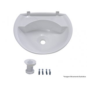 Lavatorio Plast Astra 36x28cm Branco Lv2