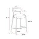Ver imagem 7 de Banqueta Cozinha Média com Encosto Industrial Preto Kit 2 Londres PU Nozes D03 - D'Rossi