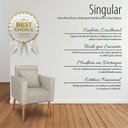 Ver imagem 2 de Cadeira Poltrona para Sala Quarto Confortável e Reforçada Minimalista Contemporânea:bege