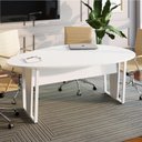 Ver imagem 1 de Mesa de Reunião Orgânica 1,80m MDP 180cm Branco F5 Office
