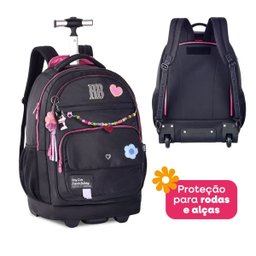 Mochila Carrinho Feminina Moderna Rebecca Bonbon Preta - 2