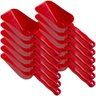 12x Pá Colher Dosadora para Gelo Pegador Cereais Ração Grãos - Vermelho - 1