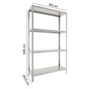 Ver imagem 4 de Estante Inox 4 Prateleiras 133,5x85x30cm Aço Inoxidável