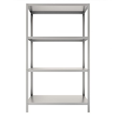 Estante Inox 4 Prateleiras 133,5x85x30cm Aço Inoxidável