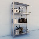 Ver imagem 2 de Estante Inox 4 Prateleiras 133,5x85x30cm Aço Inoxidável
