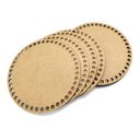 Ver imagem 2 de 02 Fundo Base Cesto Crochê Fio de Malha Mdf 40cm