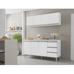 Armário Aéreo Suspenso P/ Cozinha Andreia 150cm C/ 4 Portas - Ajl Móveis - 5