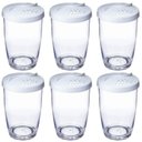Ver imagem 1 de Kit 6 Porta Queijo Farinha Temperos 350ml Farinheiro Branco ou Buffet Restaurante Plástico com
