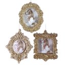 Ver imagem 7 de Kit Porta Retrato Glitter Champanhe Gold para Árvore Natal 10cm 6 Peças - Magizi