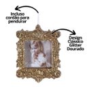 Ver imagem 5 de Kit Porta Retrato Glitter Champanhe Gold para Árvore Natal 10cm 6 Peças - Magizi