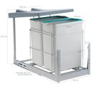 Ver imagem 7 de Suporte com Lixeiras Dupla Deslizante Plásticas 20l Cozinha