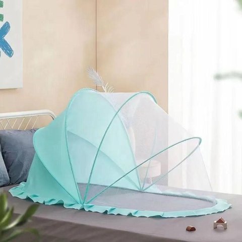 Mosquiteiro Infantil Dobrável Portátil Rede Mosquiteira 100x45x40cm Verde Oem