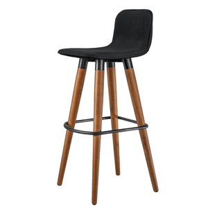 Banqueta Alta Línea Unidecor Reforçada Preto Assento Preto