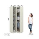 Ver imagem 5 de Guarda Roupa Modulado Seletto 2 Portas de Bater MDP Areia Móveis Henn