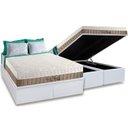 Ver imagem 1 de Cama Box Baú King: Colchão Magnético Anjos Infravermelho Longo Confort Nude + Base CRC C