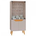 Ver imagem 2 de Cristaleira Plena 4 Portas Off/Cinamomo - Jcm Móveis