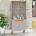 Ver imagem 1 de Cristaleira Plena 4 Portas Off/Cinamomo - Jcm Móveis